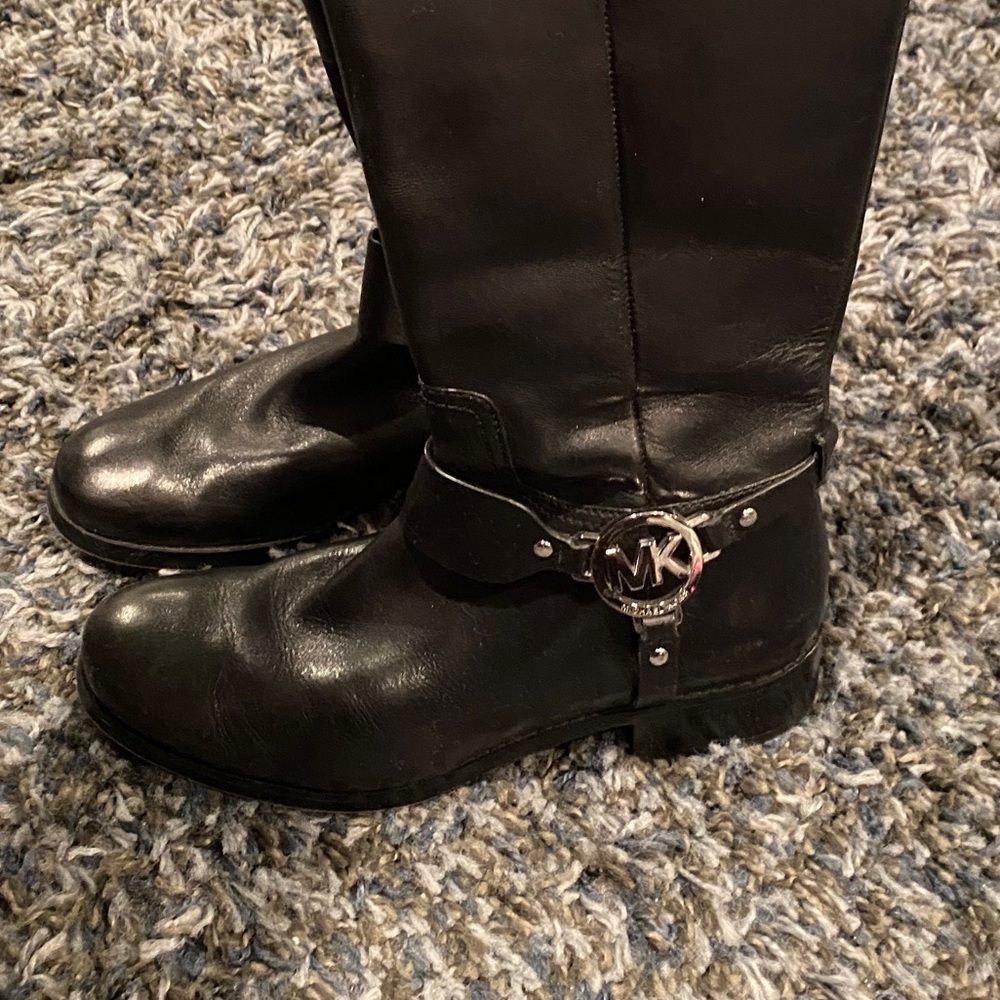 Michael Kors black riding boot